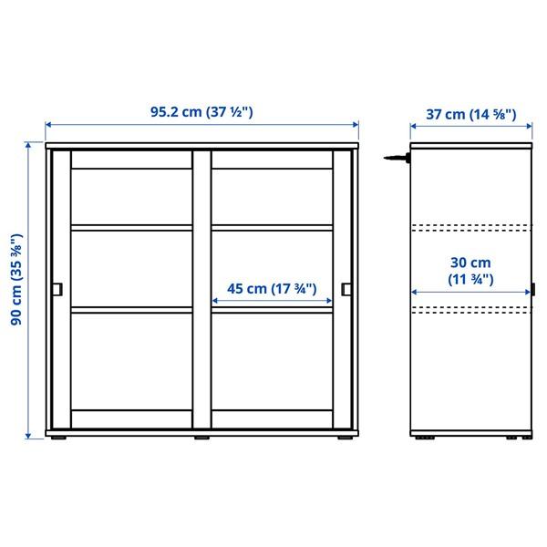 [IKEA/イケア/通販]VIHALS ヴィーハルスキャビネット ガラス引き戸付き, ホワイト,95x37x90 cm[FE](60542877) |  | 02