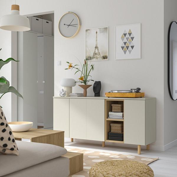 [IKEA/イケア/通販]LEDAMOT レーダモットキャビネット, ライトグレーベージュ,150x42x75 cm[II](60544895) |  | 01