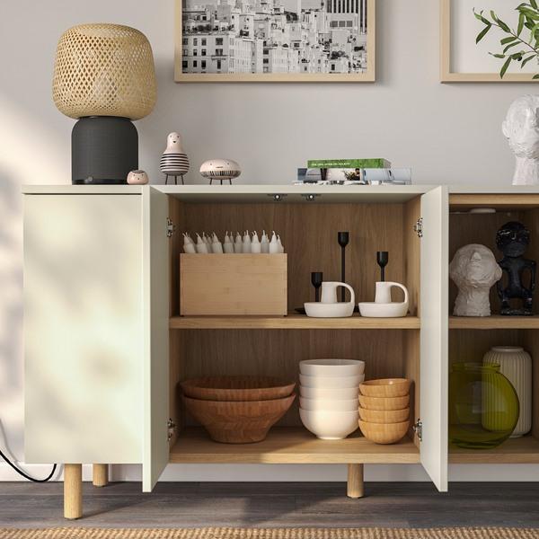 [IKEA/イケア/通販]LEDAMOT レーダモットキャビネット, ライトグレーベージュ,150x42x75 cm[II](60544895) |  | 03