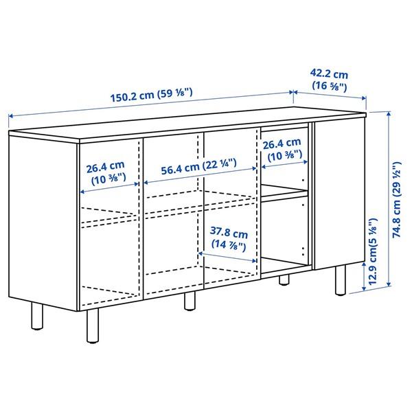 [IKEA/イケア/通販]LEDAMOT レーダモットキャビネット, ライトグレーベージュ,150x42x75 cm[II](60544895) |  | 07