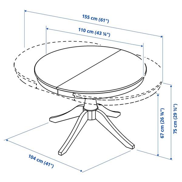 [IKEA/イケア/通販]ROSENTORP ローセントルプ伸長式テーブル, ホワイト,110/155 cm[3](60568259) |  | 08