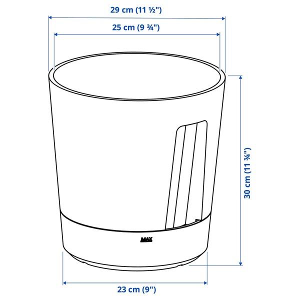 [IKEA/イケア/通販]VARDTRAD ヴォルドトレド自動水やり機能付き植木鉢, 室内/屋外用 透明/チャコール,24 cm[BC](60570870) |  | 07