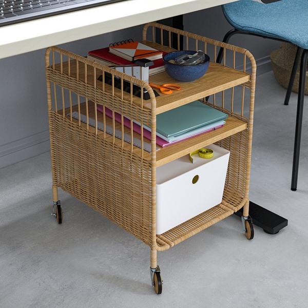 [IKEA/イケア/通販]FRYKSAS フリークソース収納ユニット キャスター付, 籐,37x53 cm[D](60574175) |  | 01