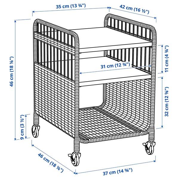 [IKEA/イケア/通販]FRYKSAS フリークソース収納ユニット キャスター付, 籐,37x53 cm[D](60574175) |  | 02