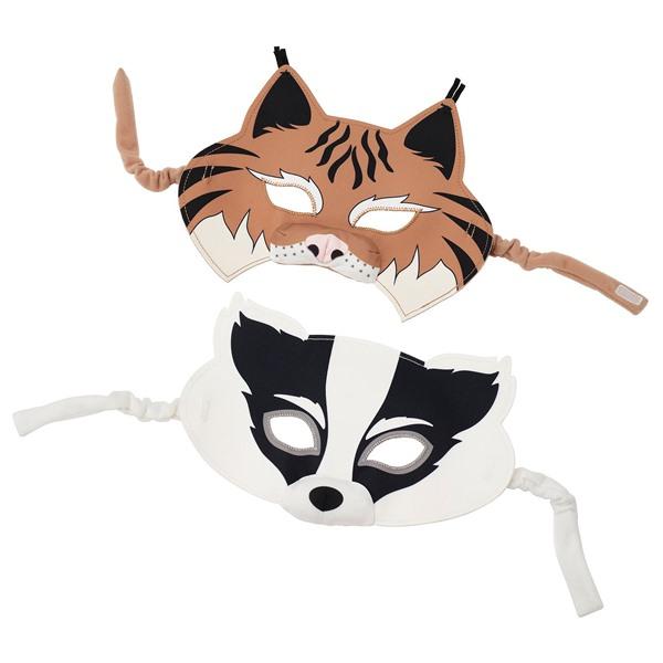 [IKEA/イケア/通販]SKOGSDUVA スコグスデューヴァ仮面2点セット, アナグマ/オオヤマネコ マルチカラー[A](60578673) | 