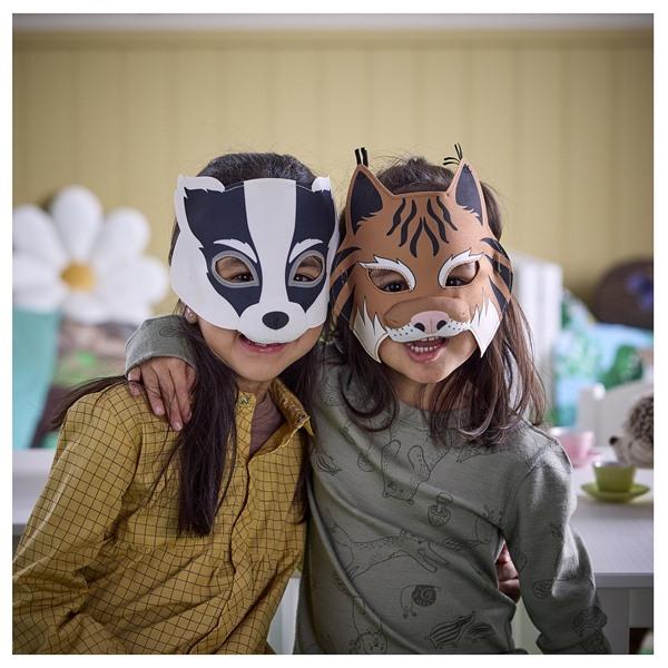 [IKEA/イケア/通販]SKOGSDUVA スコグスデューヴァ仮面2点セット, アナグマ/オオヤマネコ マルチカラー[A](60578673) |  | 02