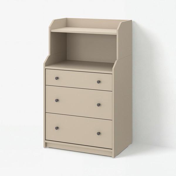 IKEA/イケア/通販]HAUGA ハウガチェスト（引き出し×3）棚板付き