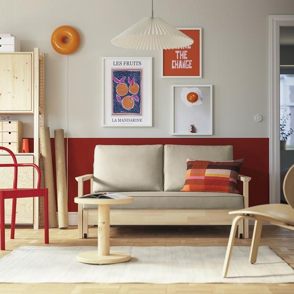 [IKEA/イケア/通販]TORNSBORG トルンスボリ2人掛けソファベッド, ナッゲン ベージュ/パイン材[JL](60586102) |  | 02