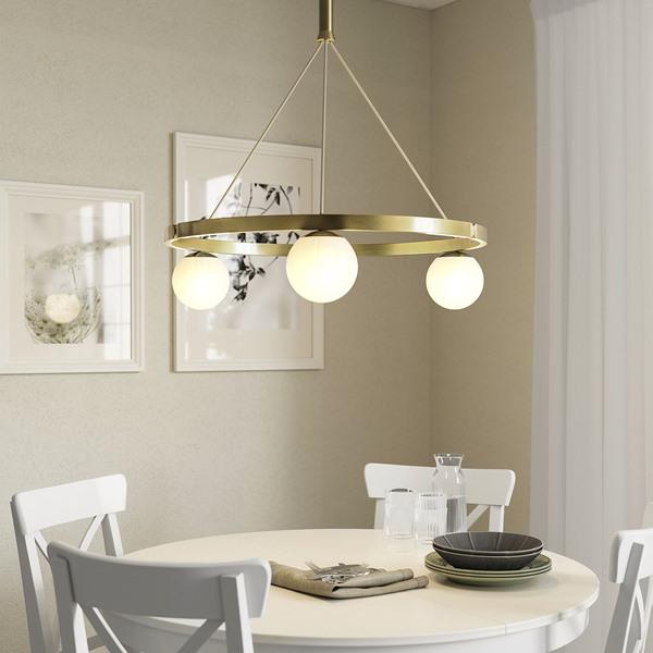 [IKEA/イケア/通販]AKTERSPRING アクテルスプリングペンダントランプ, オパールホワイト ガラス/真ち……[D](60591641) |  | 01