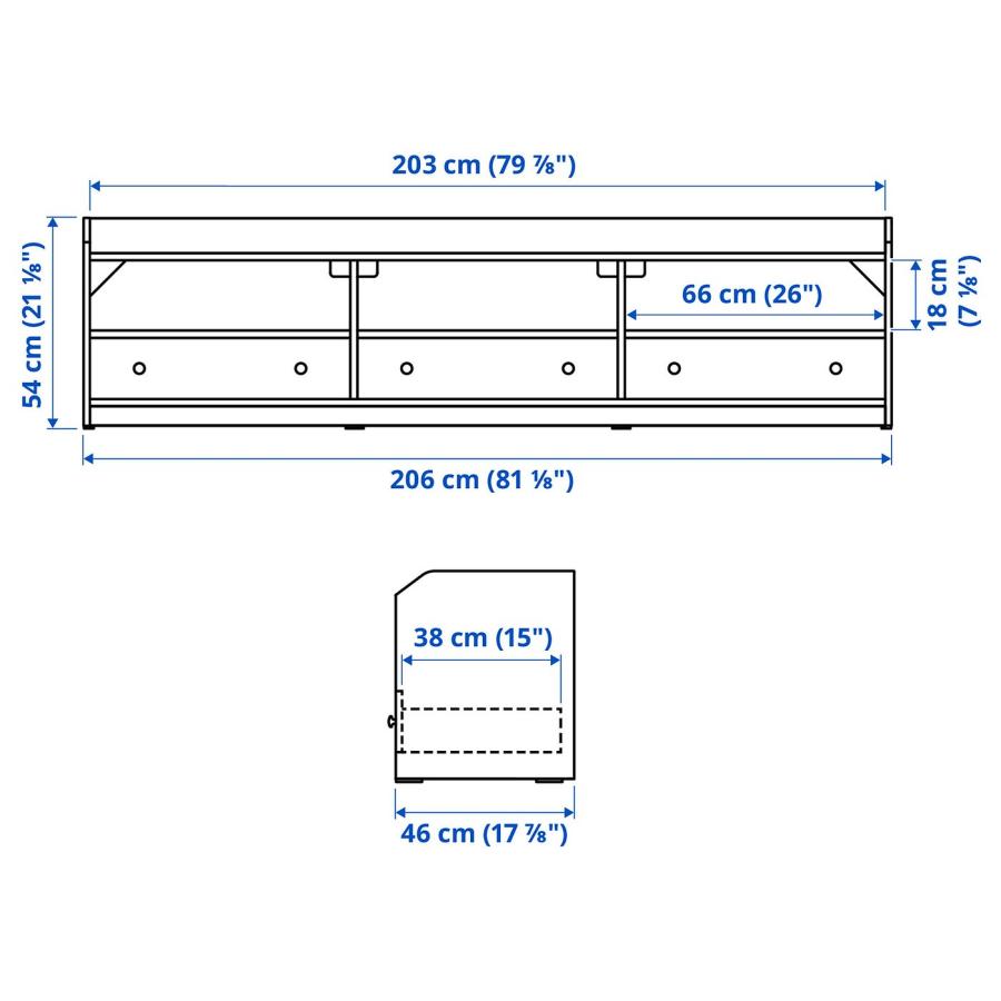 [IKEA/イケア/通販]HAUGA ハウガ テレビ台, ホワイト, 206x46x54 cm[E](60593386) |  | 04