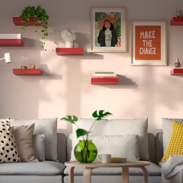 [IKEA/イケア/通販]LACK ラックウォールシェルフ, レッド,30x26 cm[B](60595559) |  | 01
