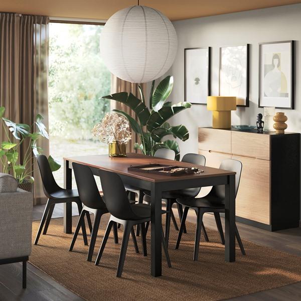 [IKEA/イケア/通販]ALHULT オールフルトテーブル, ブラック/ブラウン,170x80 cm[LD](60600787) |  | 01
