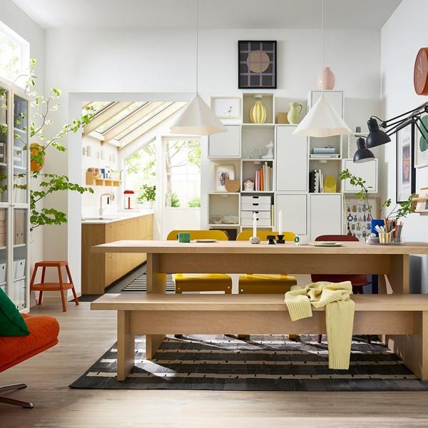 [IKEA/イケア/通販]BERGSHYTTAN ベリシタンテーブル, 着色調 バーチ材突き板,240x93 cm[FL](60608236) |  | 01