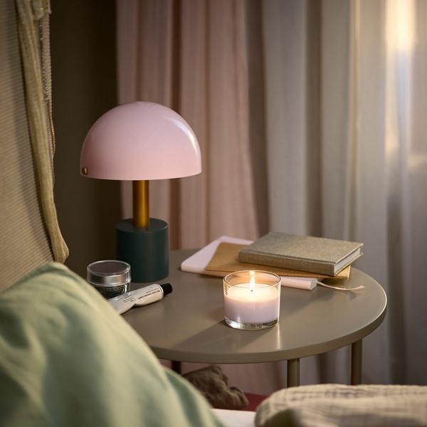 [IKEA/イケア/通販]LOTSFAGEL ロッツフォーゲルアロマキャンドル グラス入り, ピンクの花 ペールピン……[A](60608458) |  | 01