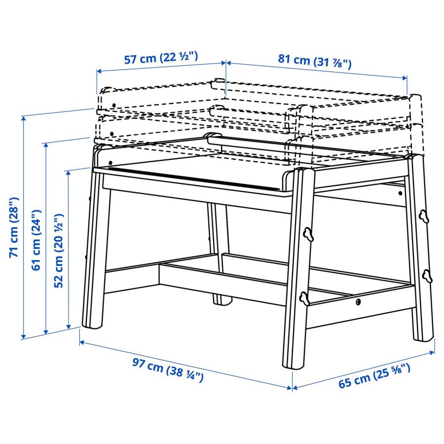 [IKEA/イケア/通販]FLISAT フリサット デスク, 高さ調節可能/グリーン[F](60610574) |  | 03
