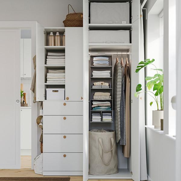 [IKEA/イケア/通販]STUK ストゥークハンギング収納 6段/仕切り付き, ホワイト/ブラック,30x30x90 cm[B](60621544) |  | 04