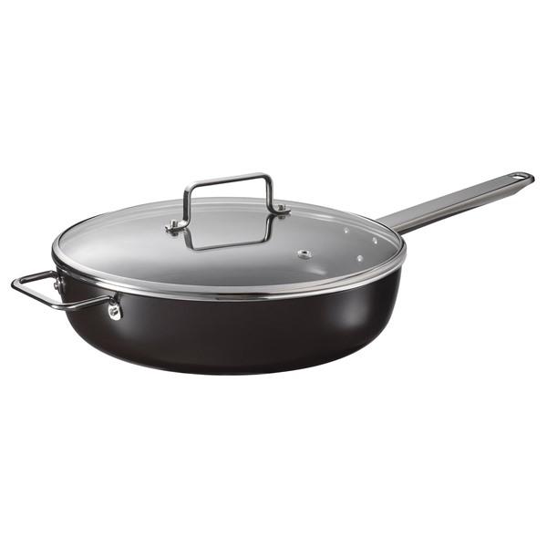 [IKEA/イケア/通販]GULDORING グルドーリングソテーパン ふた付, こびりつき防止加工 ガラス/ブラックグレー,28 cm[D](609489) | 