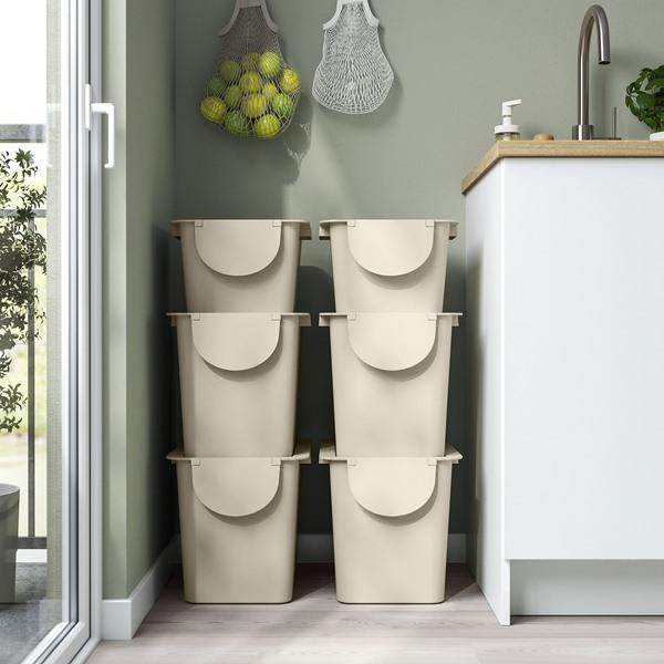 [IKEA/イケア/通販]TROSKNING トロスクニングふた付き容器, ライトベージュ,12 l[BC](610176) |  | 04
