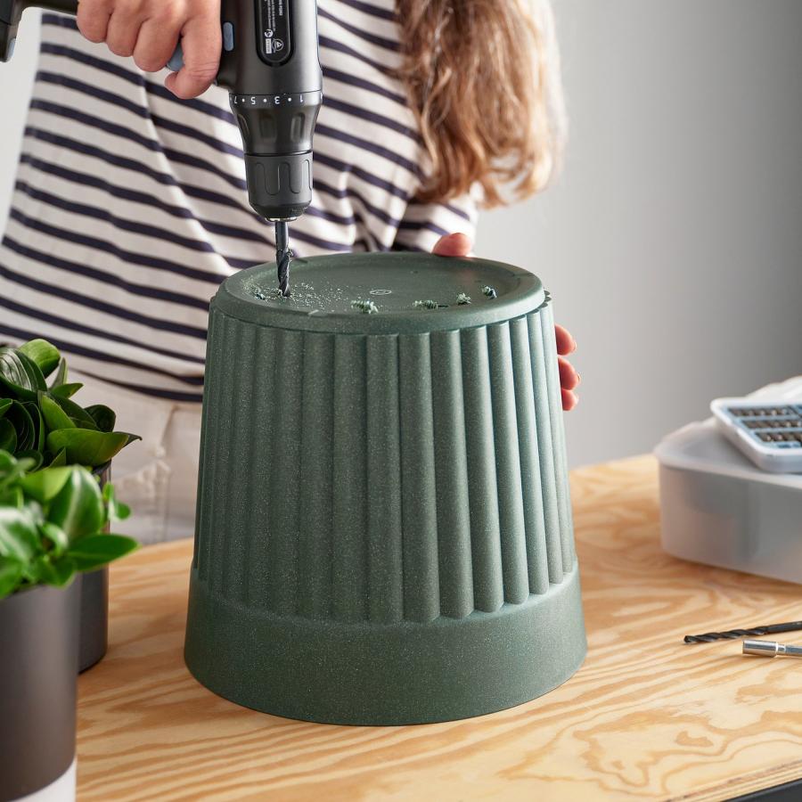 [IKEA/イケア/通販]FRAKENVAXT フレーケンヴェクスト 鉢カバー, 室内/屋外用/ディープグリーン, 24 cm[C](00610874) |  | 02
