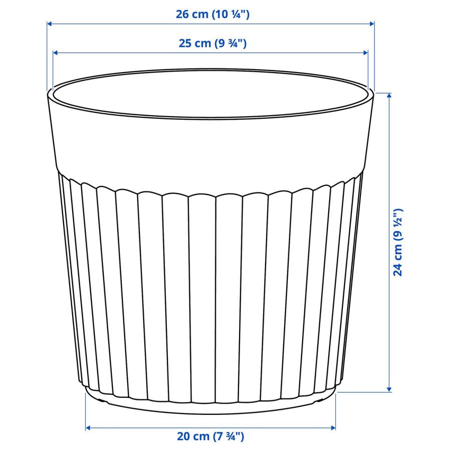 [IKEA/イケア/通販]FRAKENVAXT フレーケンヴェクスト 鉢カバー, 室内/屋外用/ディープグリーン, 24 cm[C](00610874) |  | 03