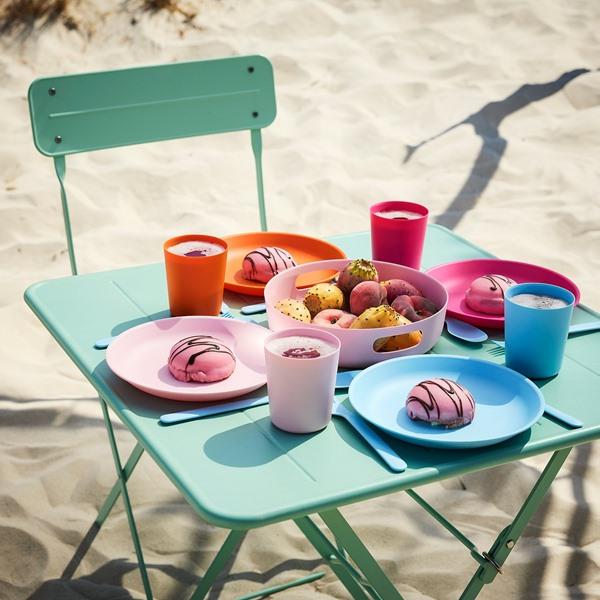 [IKEA/イケア/通販]MARULK マルークピクニックセット 21点, ピンク/ブルー[B](617390) | 