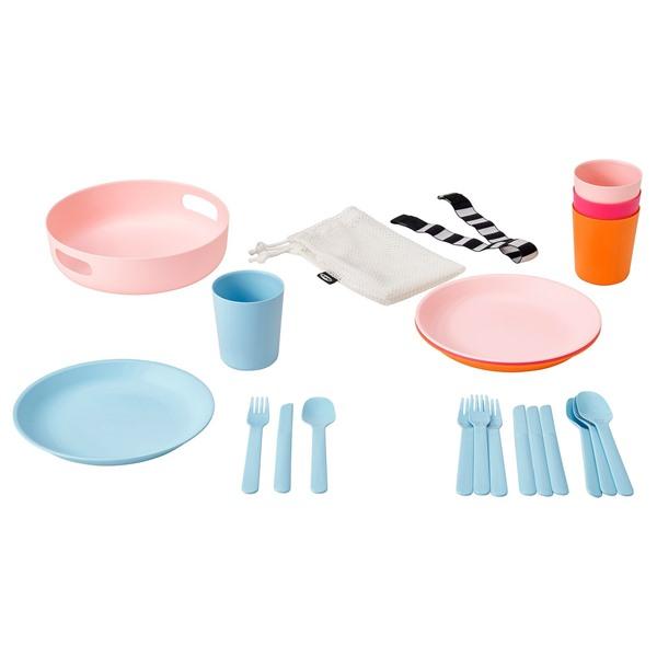 [IKEA/イケア/通販]MARULK マルークピクニックセット 21点, ピンク/ブルー[B](617390) |  | 03