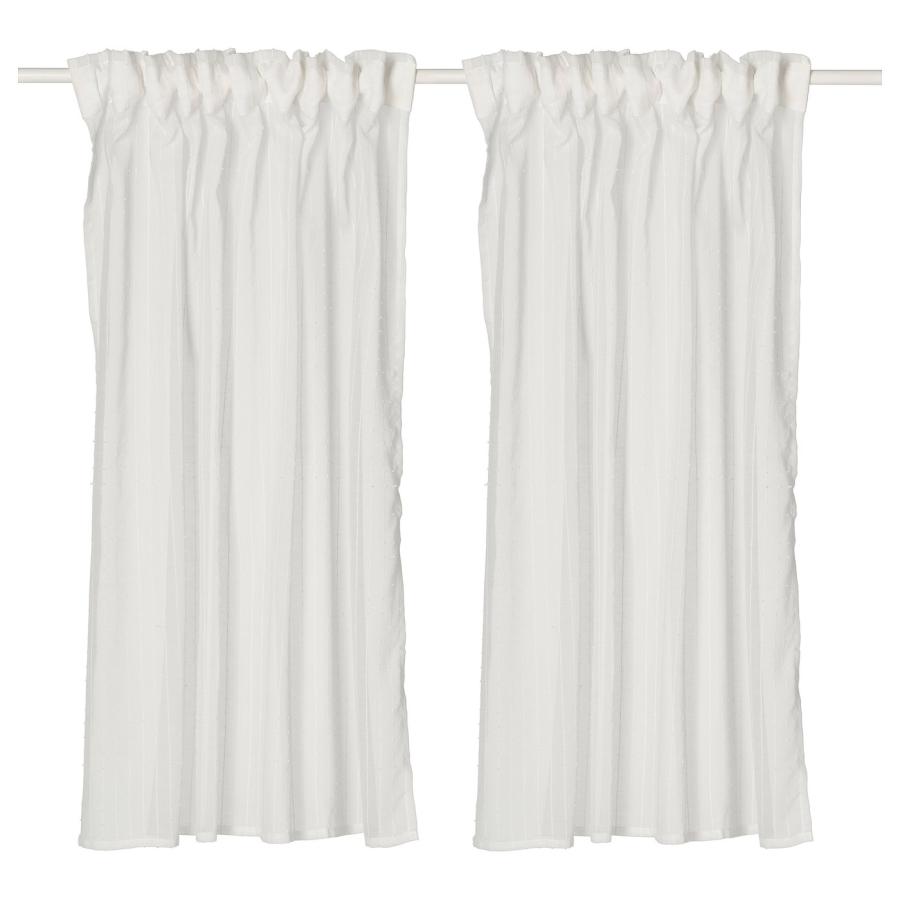 [IKEA/イケア/通販]MATILDA マティルダ レースカーテン1組, ホワイト/ヘディングテープ付き, 145x135 cm[A](00629312) | 