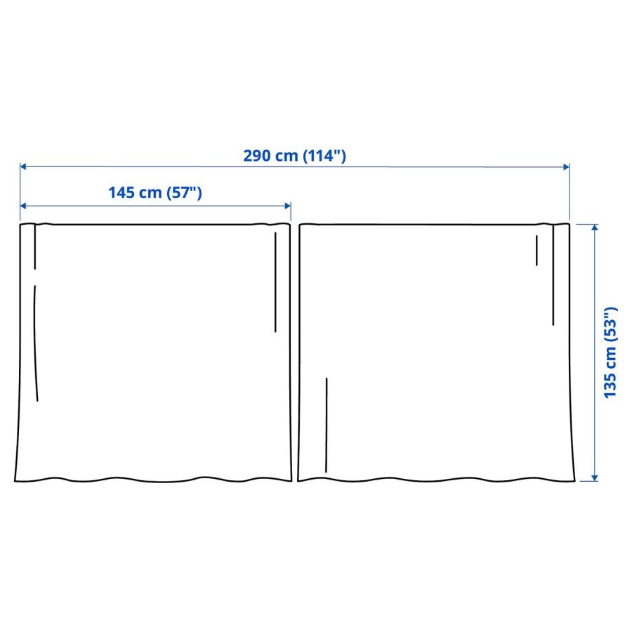 [IKEA/イケア/通販]MATILDA マティルダ レースカーテン1組, ホワイト/ヘディングテープ付き, 145x135 cm[A](00629312) |  | 05
