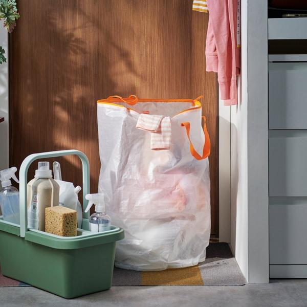 [IKEA/イケア/通販]PARKLA ペルクラランドリーバッグ, ホワイト,70 l[C](632258) |  | 01
