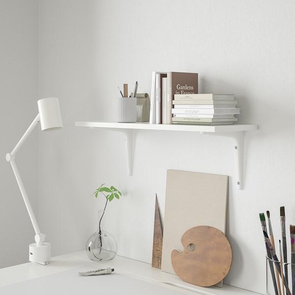[IKEA/イケア/通販]BURHULT ブールフルト / SIBBHULT スィッブフルトウォールシェルフ, ホワイト/ホワイト,59x20 cm[CC](69325964) |  | 01