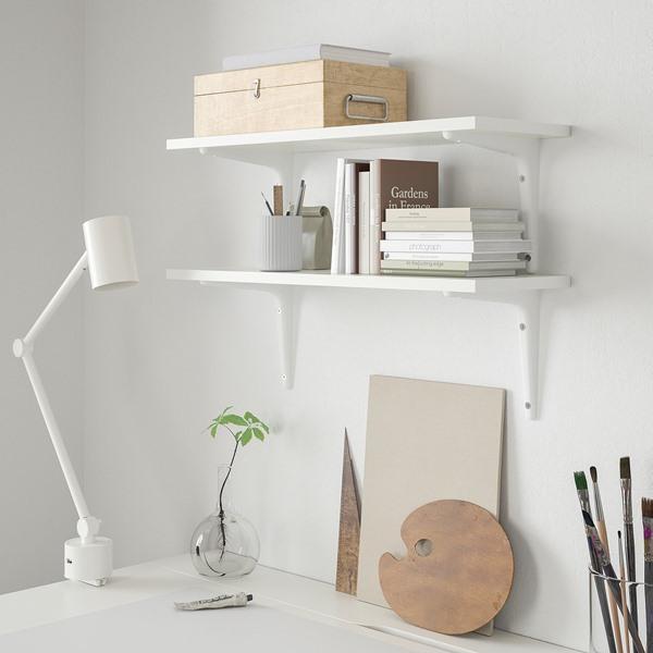 [IKEA/イケア/通販]BURHULT ブールフルト / SIBBHULT スィッブフルトウォールシェルフコンビネーション, ホワイト/ホワイト,59x20 cm[CC](69326100) |  | 01