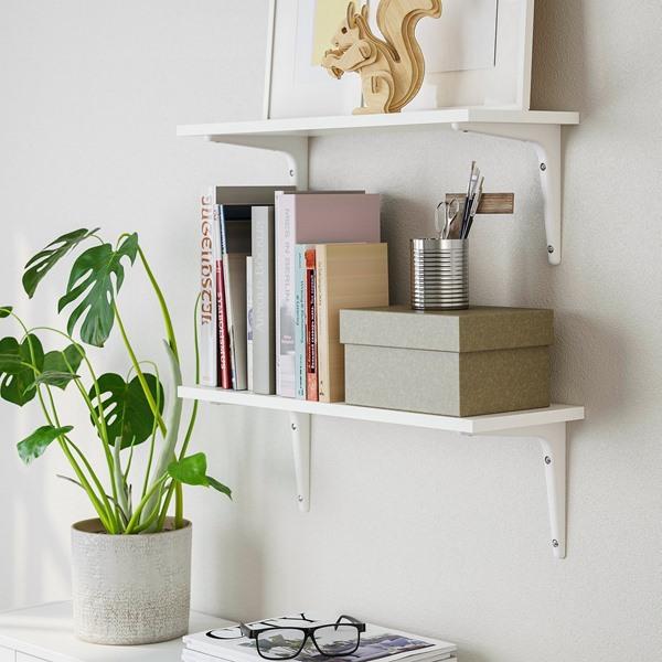 [IKEA/イケア/通販]BURHULT ブールフルト / SIBBHULT スィッブフルトウォールシェルフコンビネーション, ホワイト/ホワイト,59x20 cm[CC](69326100) |  | 02