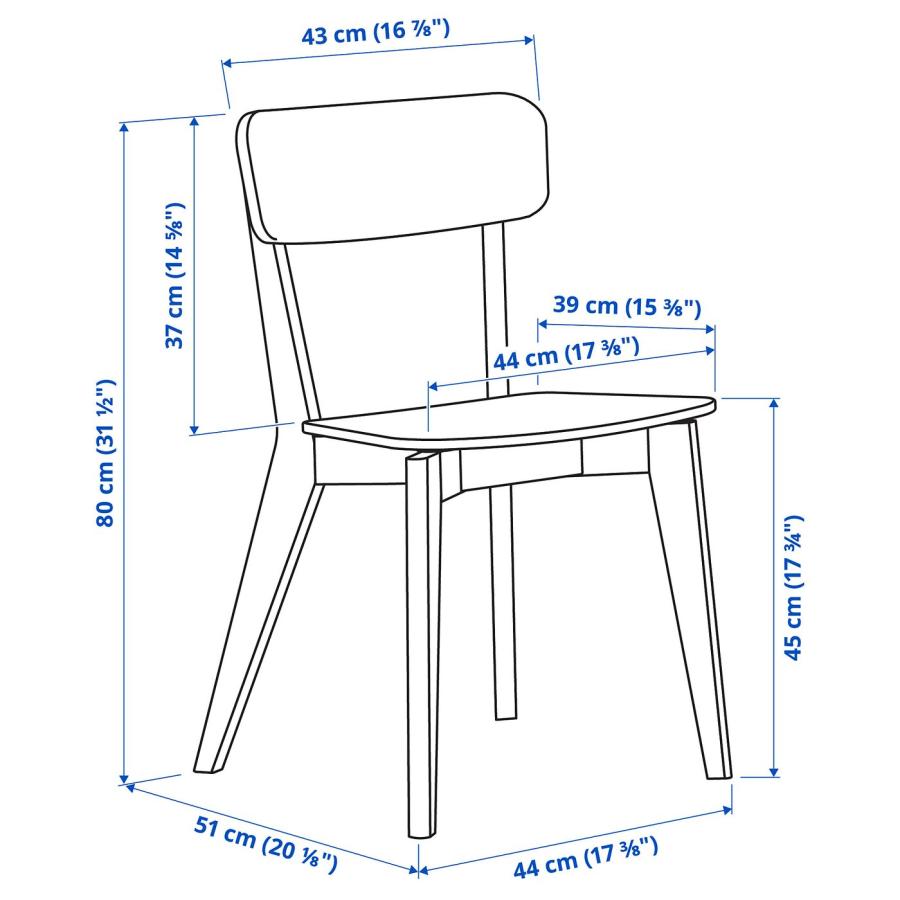 [IKEA/イケア/通販]LISABO リーサボー / LISABO リーサボー テーブル＆チェア4脚, アッシュ材突き板/ブラック, 140x78 cm[5](69385533) |  | 06