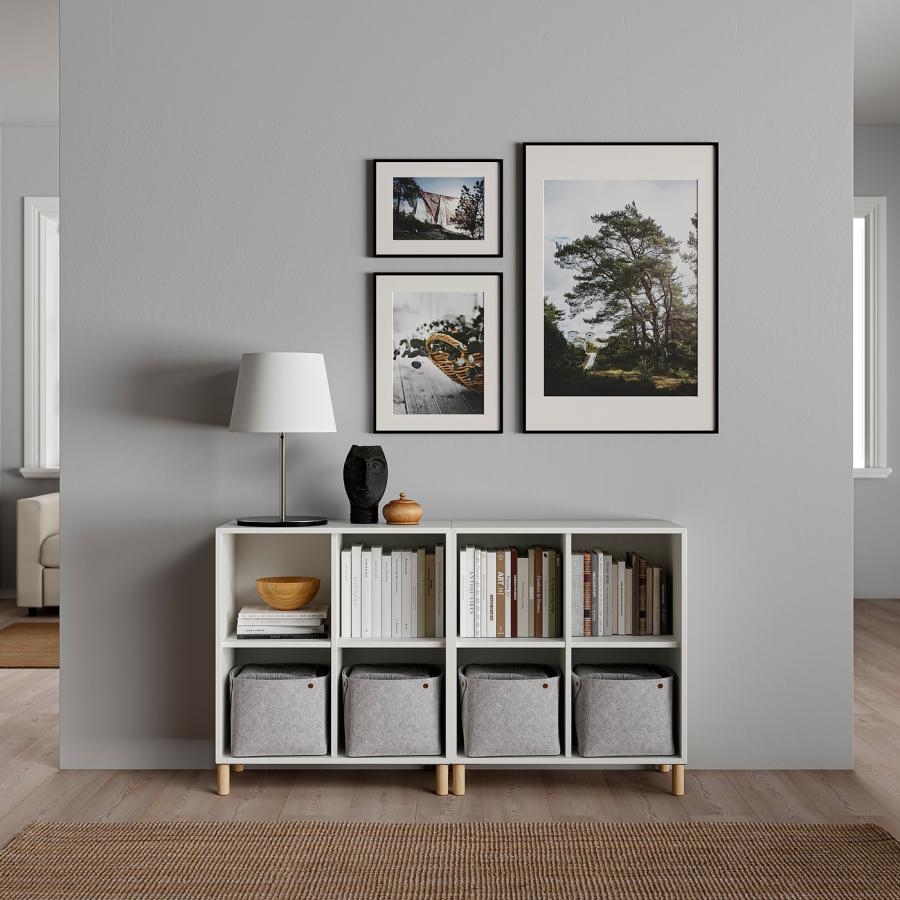 [IKEA/イケア/通販]EKET エーケト キャビネットコンビネーション 脚付き, ホワイト/木製, 140x35x80 cm[4](69386108) |  | 01