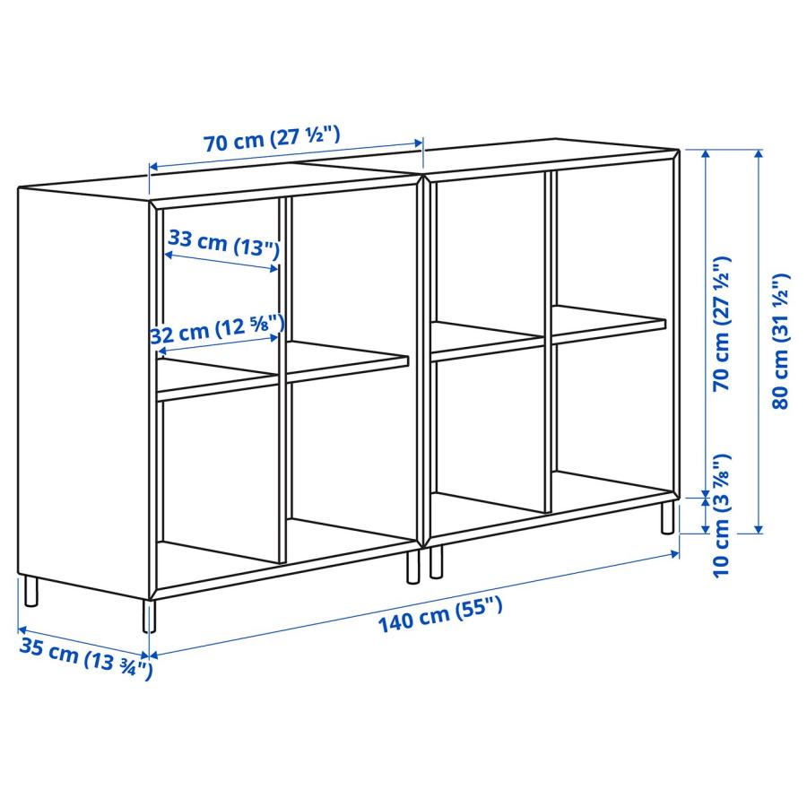 [IKEA/イケア/通販]EKET エーケト キャビネットコンビネーション 脚付き, ホワイト/木製, 140x35x80 cm[4](69386108) |  | 04