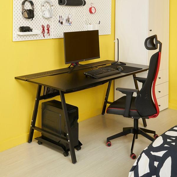 【IKEA/イケア/通販】UTESPELARE ウーテスペラレ / MATCHSPEL マッチスペル ゲーミングデスク＆チェア, ブラック…[KG](69407295) |  | 01