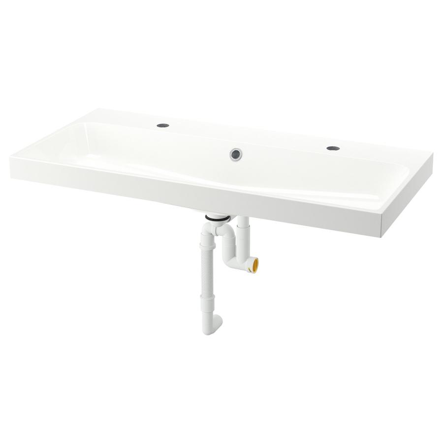 [IKEA/イケア/通販]BACKSJON バックショーン 洗面ボウル 排水トラップ付き, ホワイト, 100x48 cm[HC](69527622) | 