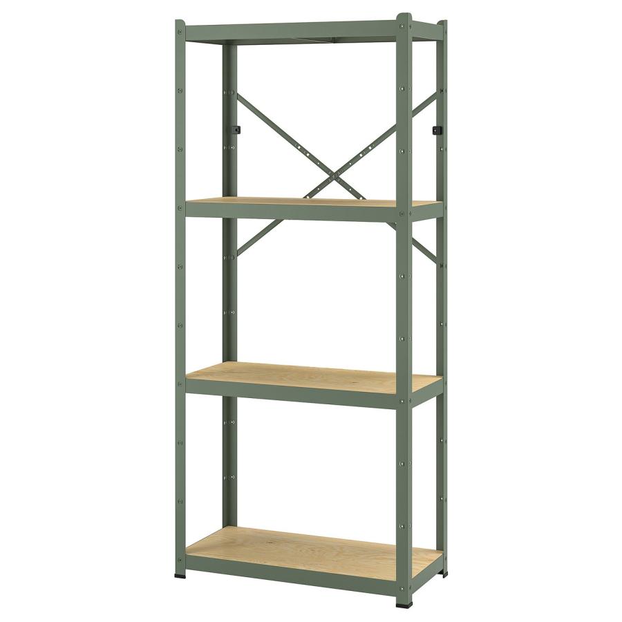 [IKEA/イケア/通販]BROR ブロール シェルフユニット, グレーグリーン/パイン材合板, 85x40x190 cm[5](69532181) | 