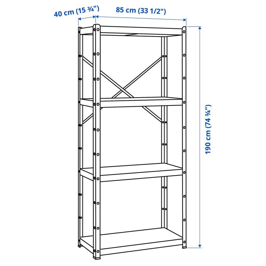 [IKEA/イケア/通販]BROR ブロール シェルフユニット, グレーグリーン/パイン材合板, 85x40x190 cm[5](69532181) |  | 04