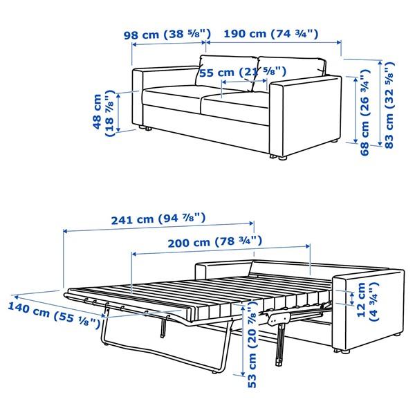 [IKEA/イケア/通販]VIMLE ヴィムレ2人掛けソファベッド, ハーラルプ グレー[8](69537032) |  | 08