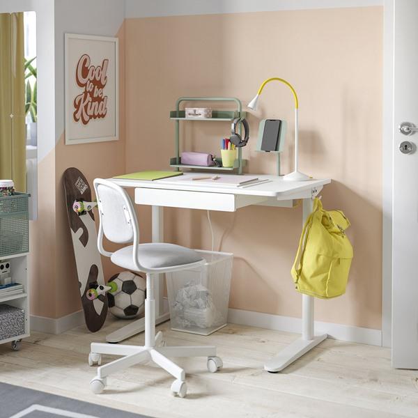 [IKEA/イケア/通販]RELATERA レラテラデスクコンビネーション, ホワイト/ライトグレーグリーン,90x60 cm[5](69560089) |  | 01