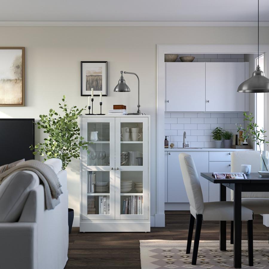 [IKEA/イケア/通販]HAVSTA ハーヴスタ コレクションケース 台座付き, ホワイト/クリアガラス, 81x37x134 cm[3](69563139) |  | 01