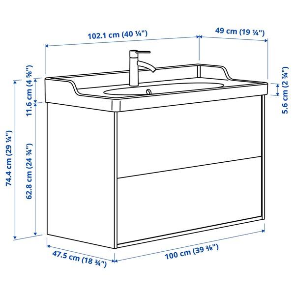 [IKEA/イケア/通販]TANNFORSEN テンフォルセン / RUTSJON ルートショーン洗面台 引き出し付き/洗面ボウル……[5](69566901) |  | 05