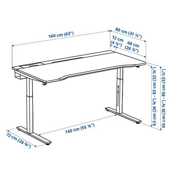 [IKEA/イケア/通販]UTMANING ウートマニングゲーミングデスク, ブラック,160x80 cm[KD](69571733) |  | 08