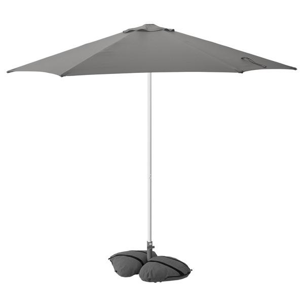 [IKEA/イケア/通販]HOGON ホーゴーン / IGGON イッゴーンパラソル 土台付, グレー/ダークグレー,270 cm[HD](69577495) | 