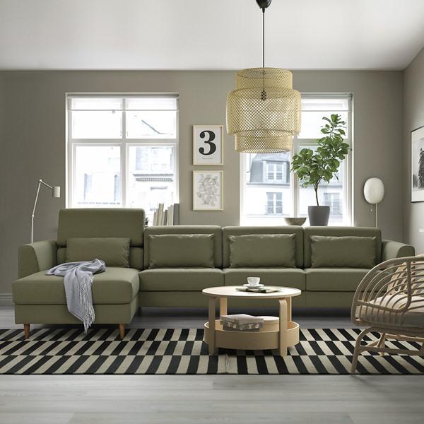 [IKEA/イケア/通販]SLATORP スラトルプ4人掛けソファ 寝椅子付き, ヴィースレ イエローグリーン[3](69577612) |  | 01