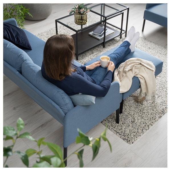 [IKEA/イケア/通販]GLOSTAD グロスタード3人掛けソファ 寝椅子付き, クニーサ ミディアムブルー[LE](69578598) |  | 04