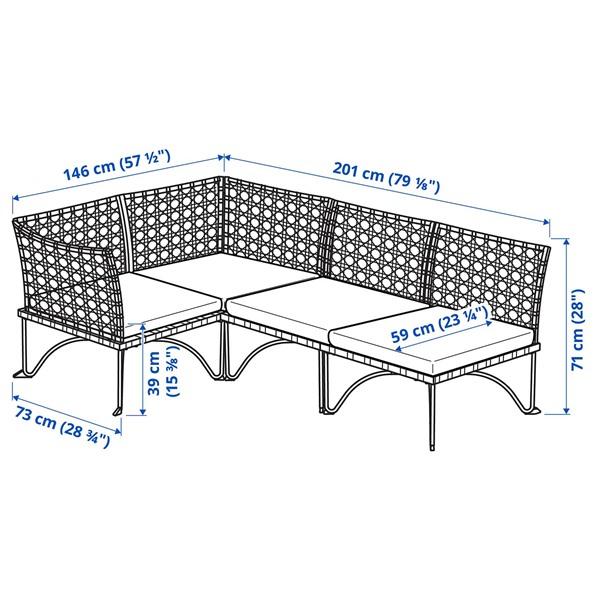 [IKEA/イケア/通販]JUTHOLMEN ユトホルメンモジュールコーナーソファ 3人掛け 屋外用, ダークグレー/……[8](69579828) |  | 01