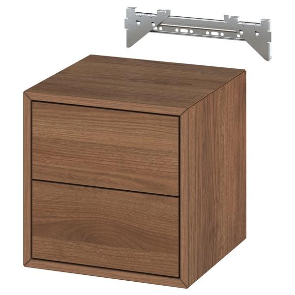 [IKEA/イケア/通販]EKET エーケトウォールキャビネット（引き出し×2）, ブラウン ウォールナット調,35x35x35 cm[CC](69581176) | 