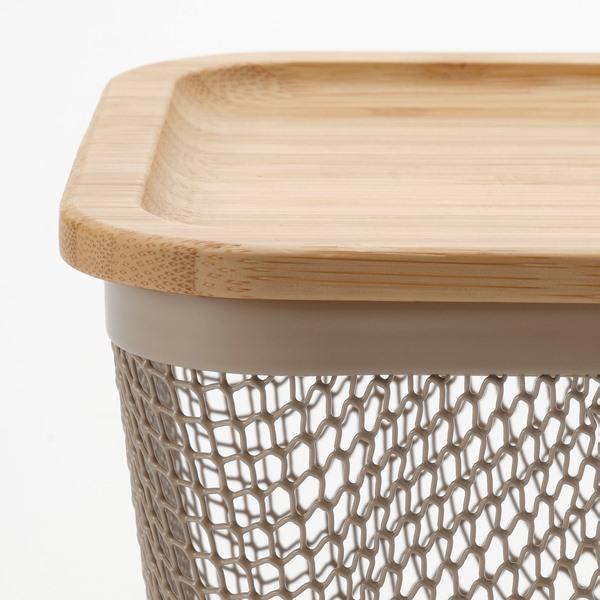 [IKEA/イケア/通販]IKEA 365+食品保存バスケット ふた付き, 正方形 メタル/ライトグレーブラウン 竹,1……[AA](69581478) |  | 04